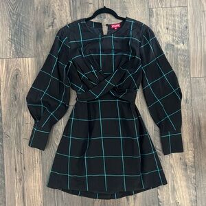 STAUD plaid dress